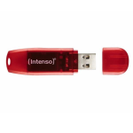 Intenso Rainbow Line - Chiavetta USB - 128 GB - USB 2.0 - rosso trasparente